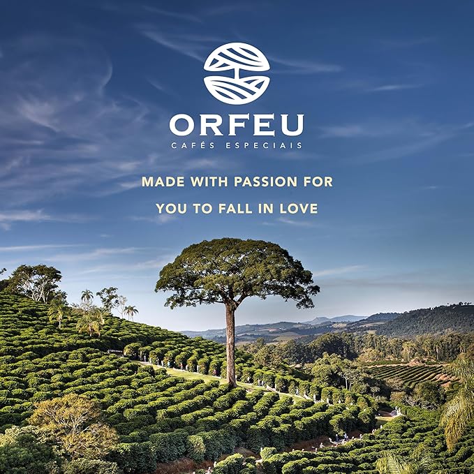 ORFEU - Special Ground Coffee - 100% Arabica Roasted &amp Ground Medium Roast - Chocolate and Caramel Sensory Notes - Velvety High Sweetness Medium Acidity - Organic 8.8 oz