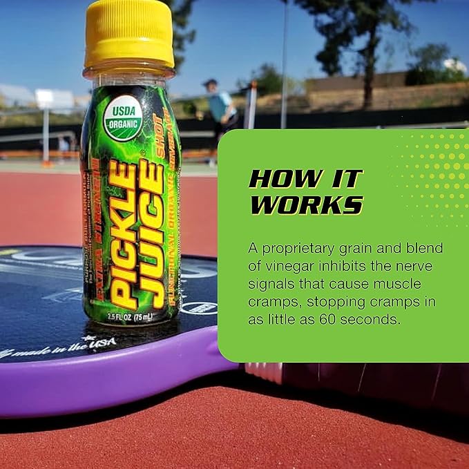 Pickle Juice Sports Drink Shots Extra Strength - Relieves Cramps Immediately - Electrolyte Pickle Juice Shots for Day &amp Night Time Leg Cramp Relief - 2.4 oz 24 Pack