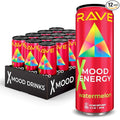 RAVE Mood Energy Drink is Mind Blowingly Different. With Mood-Boosting Functional Mushrooms Nootropics Adaptogens &amp B Vitamins. Experience Mind &amp Body Rush! 225mg Caffeine - Electrolytes - Z