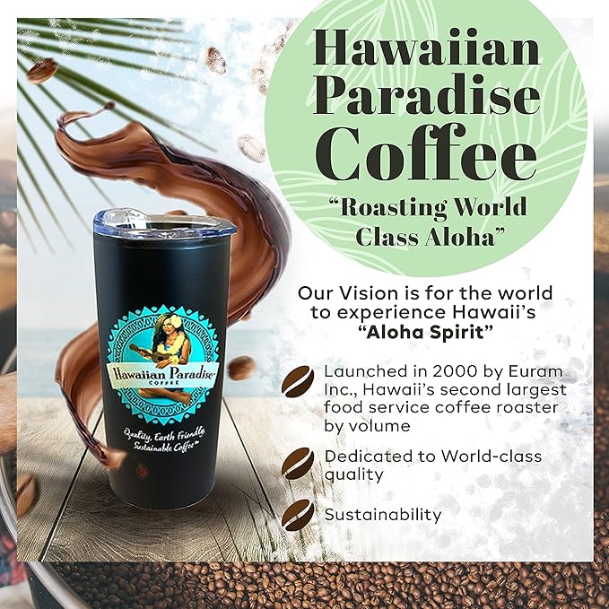 Hawaiian Paradise Coffee Sea Salt Caramel Single Serve Cups 18 Count - Compatible with Keurig K-Cup Brewers