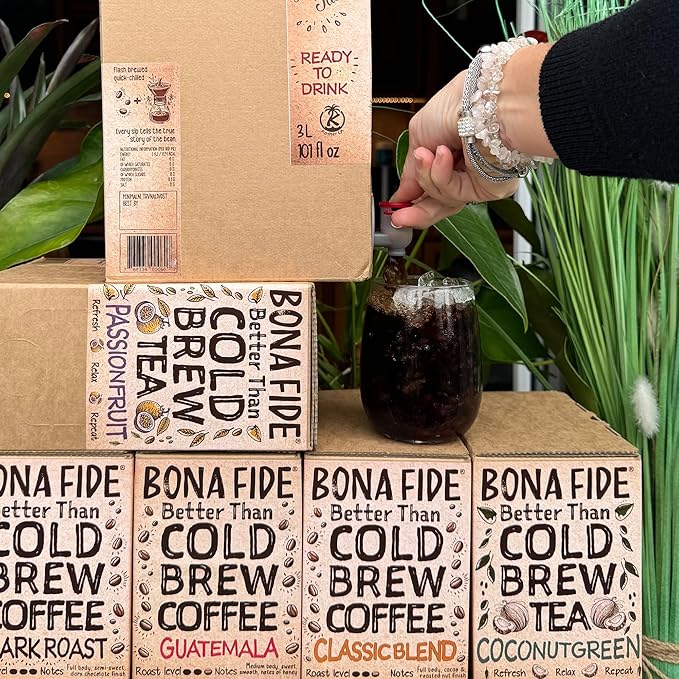 Better Than Cold Brew Passion Fruit Tea 3L (101 Fl Oz) Bag in Box with Tap | Tropical Fruity &amp Refreshing | Eco-Friendly Packaging