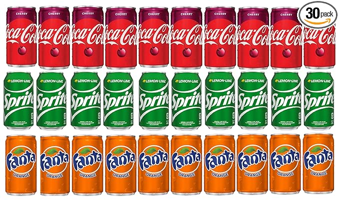 BEEQ- 3 Variety Flavors of Mini 7.5oz Sodas | Soft Drink Bundle (Pack of 30) Assortment for The Home &amp Office