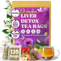 FreshDrinkUS Premium Liver Detox Tea Bags | 135 Count | Eco-Conscious Corn Fiber Tea Bags | Ayurvedic Stomach Relief &amp Liver Support | Vegan Caffeine Free Kosher