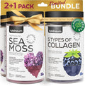 Collagen and Sea Moss Gummies Bundle - Collagen Peptides Irish Sea Moss Biotin Keratin Bladderwrack - Gummy Supplement for Immunity Detox Healthy Hair Skin and Nails - for Men and Women