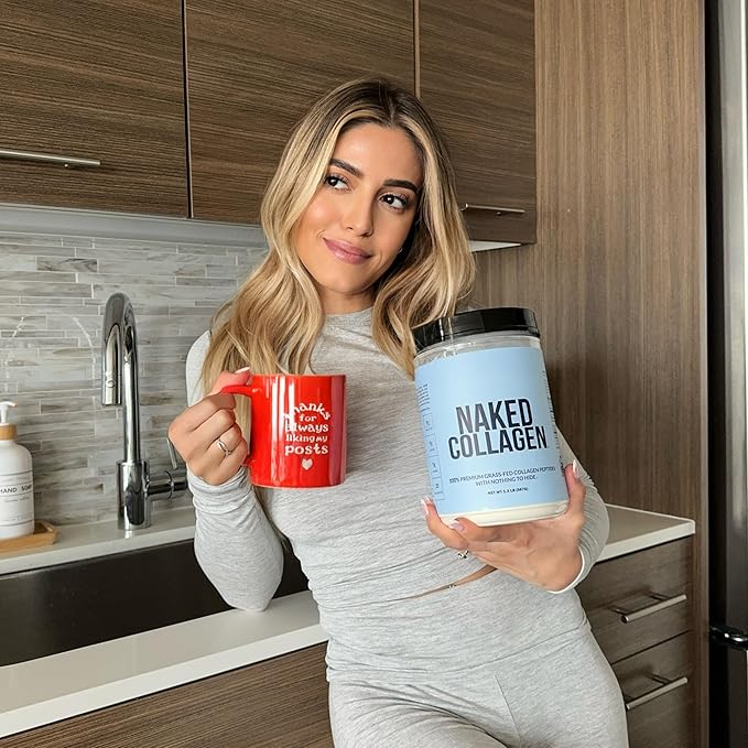 NAKED Collagen Advanced - Peptides Protein Powder Hyaluronic Acid Vitamin C Pasture-Raised Grass-Fed Hydrolyzed Collagen Supplement Paleo Friendly Non-GMO Keto Gluten Free 1.3LB