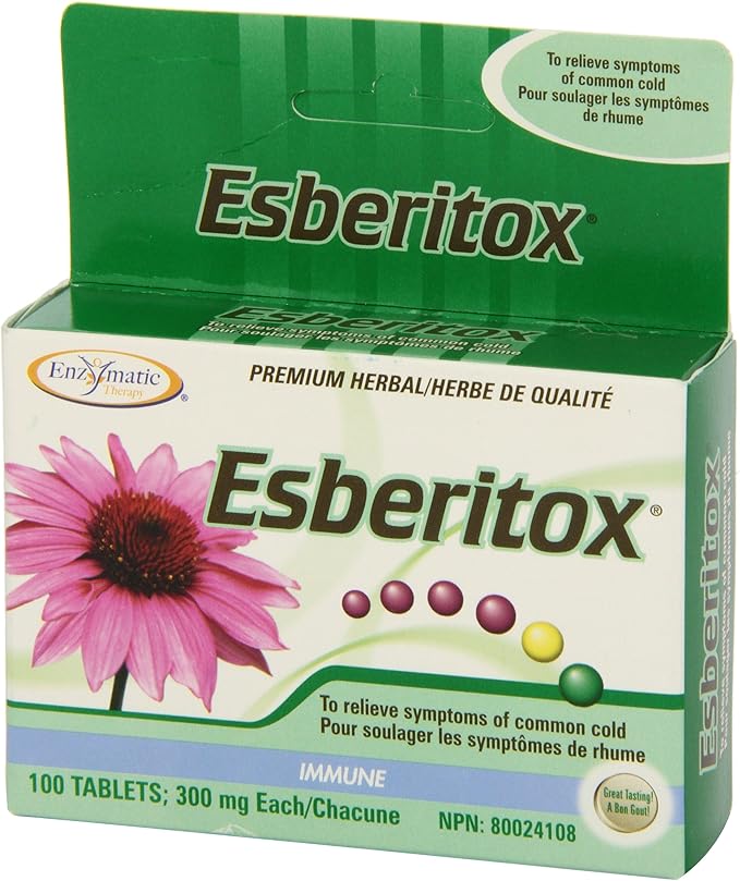 ESBERITOX Supercharged Echinacea – Immune Support – Herbal Supplements - Wild Indigo Root - Purple Coneflower – Made in Germany – 100 Tablets
