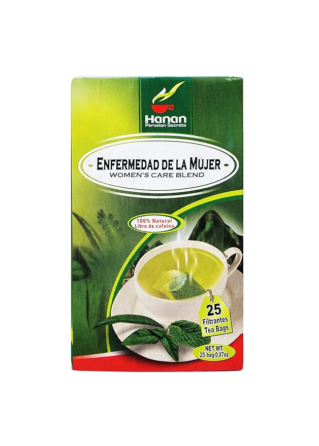 Hanan Peruvian Secrets Enfermedad De La Mujer Herbal Tea | 100% Natural Women’s Care Blend | 25 Tea Bags | Naturally Aids in Relieving Minor Discomfort from Menstrual Cycle - 3 Pack