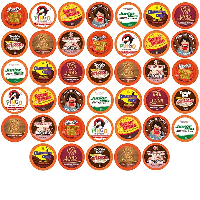 Two Rivers Coffee Cozy Collection Holiday Hot Cocoa Pods Compatible with Keurig K Cup Brewers Assorted Flavors 40 Count (Pack of 1)