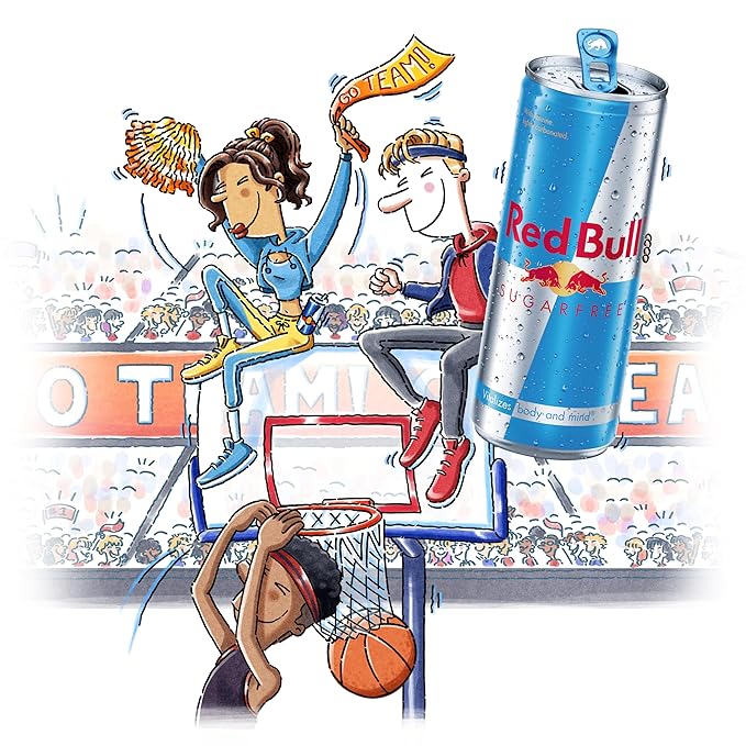 Red Bull Sugar Free Energy Drink with 80mg Caffeine plus Taurine &amp B Vitamins 8.4 Fl Oz Pack of 24 Cans