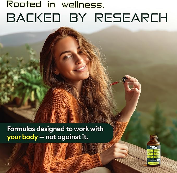 para Defense Digestive Cleanse &amp Detox | Wormwood Black Walnut Cleanse for Humans Drops Liquid Soursop Garlic Pumpkin Seed PAU D'Arco Oil of Oregano Turmeric Berberine Neem Extract Hull Bark Tinct