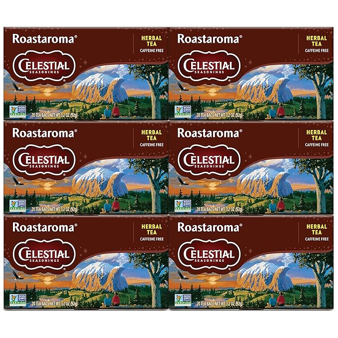 Celestial Seasonings Herbal Tea Roastaroma Caffeine Free 3.3 Ounce 20 Count (Pack of 6)