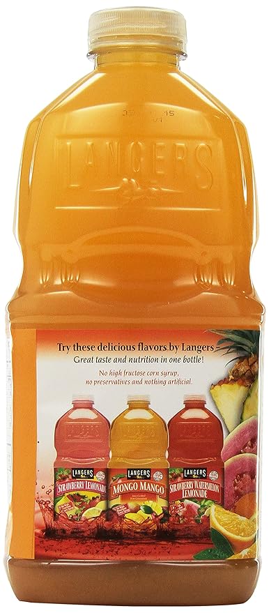 Langers Juice Cocktail Pineapple Orange Guava 64 Fl Oz (Pack of 8)