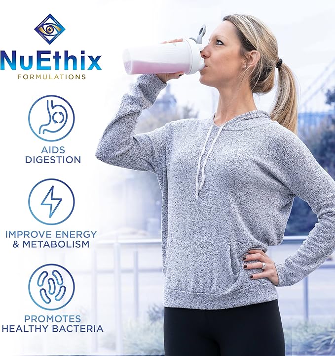 NuEthix Formulations Gourmet Greens Drink Powder Dietary Supplement with Fruit and Vegetable Superfoods and Probiotics Berry 30 Servings