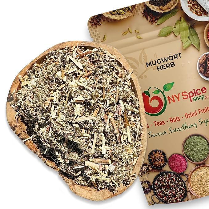 NY Spice Shop Cut &amp Sifted Dried Mugwort Leaves - 3 Pound Natural Artemisa Hierba Seca - Dried Mugwart - Herb Dried Tea (Artemisia vulgaris L.) - Herb Loose Leaves for Herbal Tea