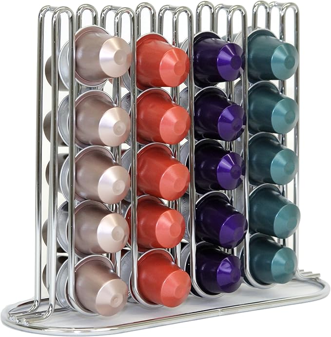 Paylak Slim and Sleek Coffee Pod Holder compatible with Nespresso Original Organizer for 40 Coffee Pods