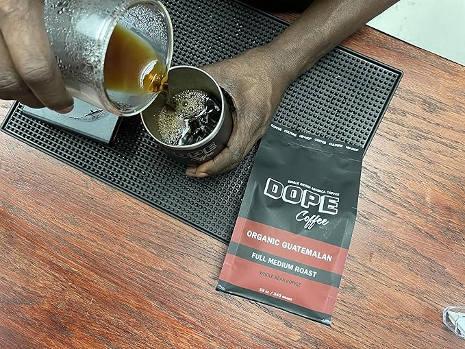Dope Coffee Ground Coffee Organic Guatemalan Full Medium Roast 100% Organic Fair Trade 100% Arabica Coffee 12oz