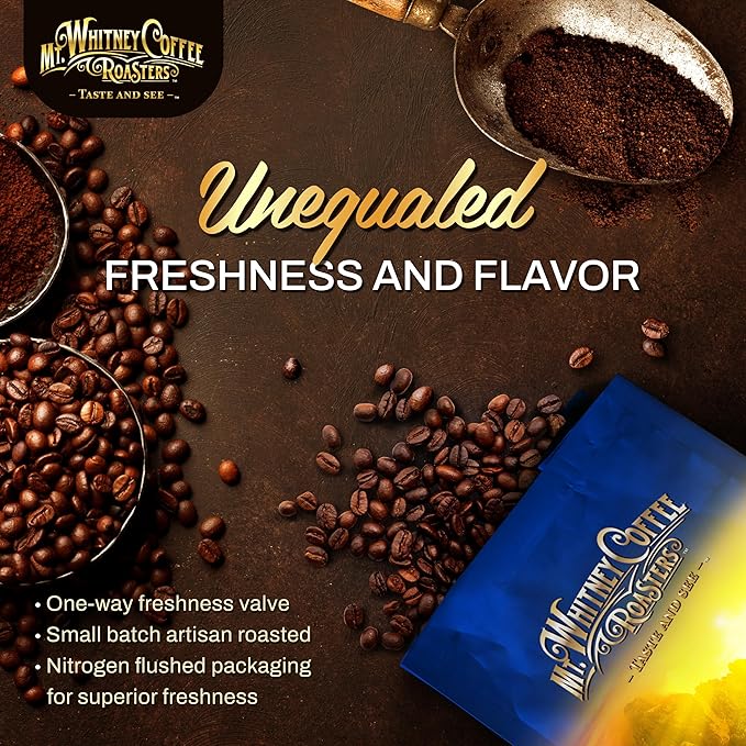 Mt. Whitney Organic Papua New Guinea Medium Dark Roast Low Acid Coffee (Whole Bean 5Lb)