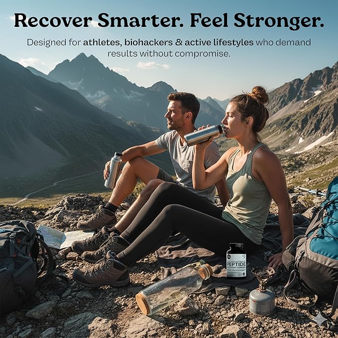 Peptide Recovery Complex – Advanced 157 Recovery Blend | Collagen Peptide Amino Support Formula for Muscle Joint &amp Tissue Health | Post-Workout Recovery &amp Flexibility Support | 90 Capsules