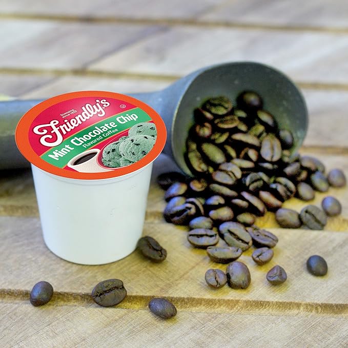 Friendly's Flavored Ice Cream Coffee Pods Compatible with Keurig K Cup Brewers (Mint Chocolate Chip 40 Count)