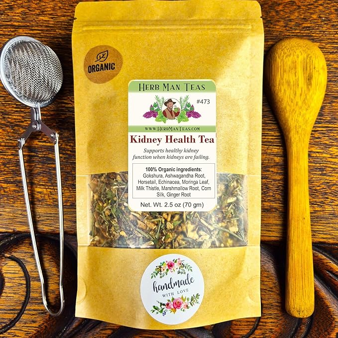 KIDNEY HEALTH TEA to improve your kidney function formulated by master herbalist Khabir - 100% organic non-GMO no addatives