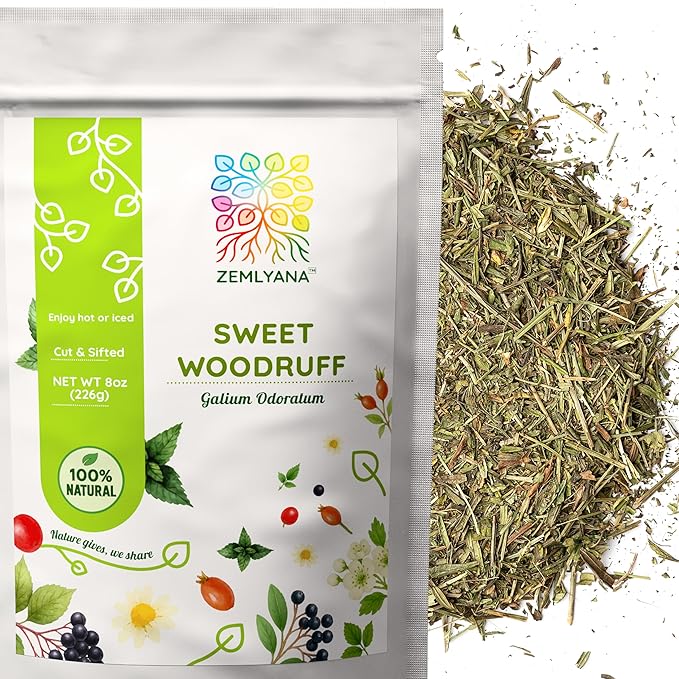 Sweet Woodruff Herb Tea - Natural Galium Odoratum - Dried Cut and Sifted Herbs 8 oz