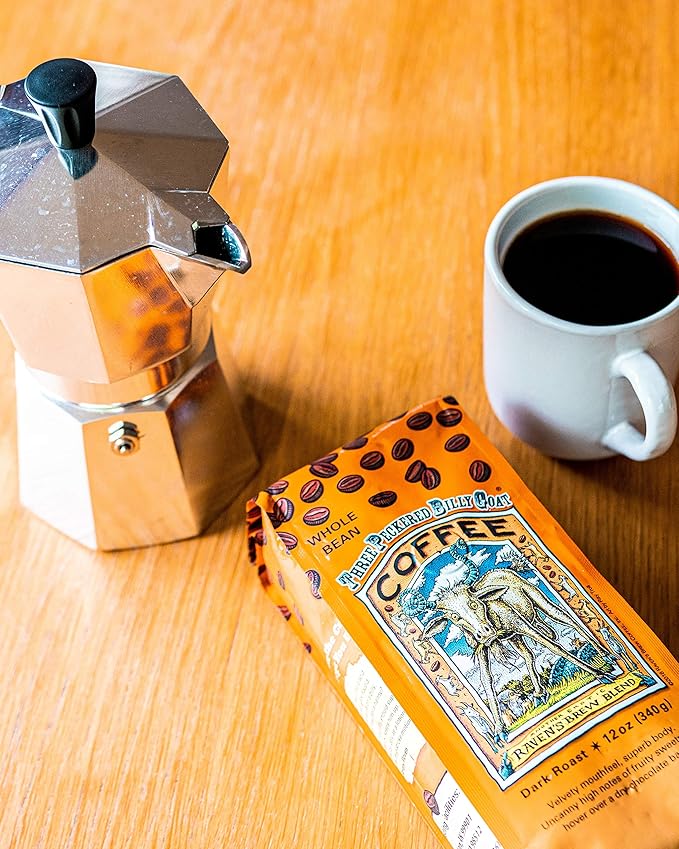 Raven's Brew Ground Coffee Variety Pack - 3 Delicious Flavors - Three Peckered Billy Goat Deadman's Reach and Resurrection Blend - 12 oz each