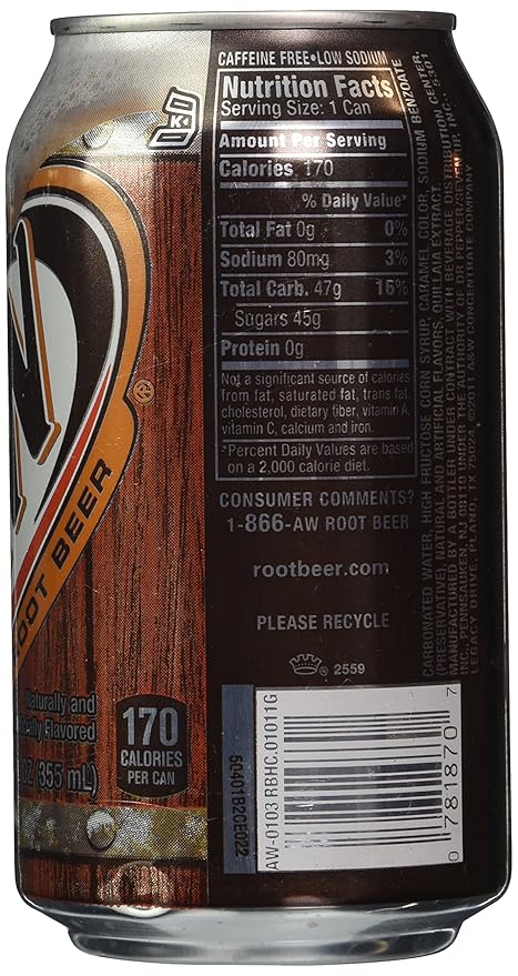 A&ampW Root Beer Made with Aged Vanilla 288 Fluid Ounce