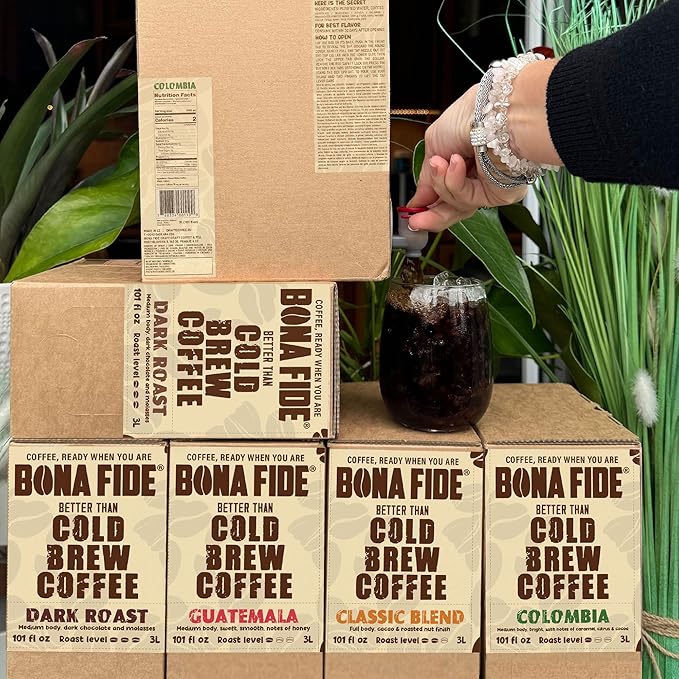 Better Than Cold Brew Coffee - Classic Blend 3L (101 Fl Oz) Bag in Box with Tap | Medium Roast Full-Bodied Flavor | Eco-Friendly Packaging