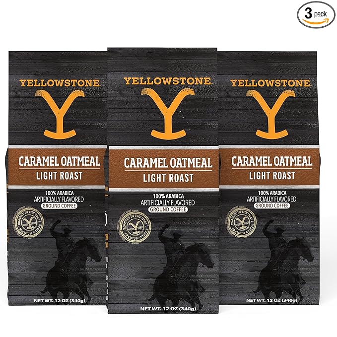 Yellowstone Caramel Oatmeal Light Roast Coffee100% Arabica Ground Coffee 36 oz.