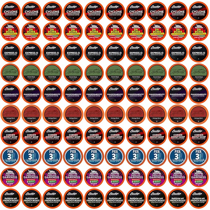 Two Rivers Coffee Bold Roast Coffee Pods for Single Serve Coffee Pod Brewers Including 2.0 Variety Sampler Pack 100 Count