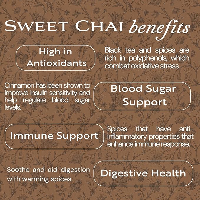 Sweet Chai Tea by Mindful Moon – Spicy &amp Sweet Caffeinated Blend with Ginger Cinnamon &amp Licorice – Loose Leaf Tea (Large)