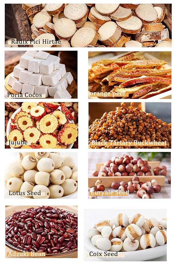 Radix Fici Hirtae Poria Cocos Dispelling Dampness Tea Dampness Removing Red Bean Coix Seed Tea Ten Ingredients Blend Formula Chinese Herbal Tea 祛湿 祛湿茶 去湿气茶 五指毛桃 红豆薏米祛湿茶