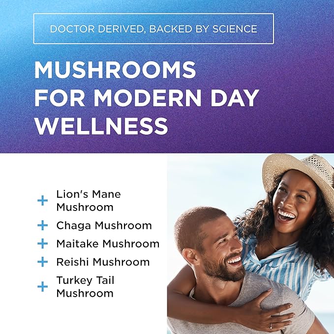 DR. EMIL NUTRITION 9000mg Organic Lions Mane Supplement Capsules with Chaga Reishi &amp Maitake - Natural Mushroom Blend for Wellness Support