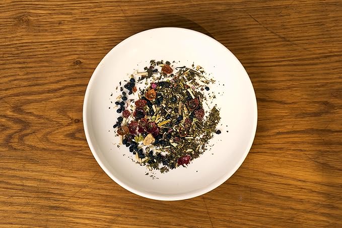 Aeon Teä Organic Elderberry and Echinacea Tea Bags (20 Count) - Herbal Tea Blend for Daily Wellness Support Antioxidant-Rich with Goji Berry &amp Green Tea Individually Wrapped