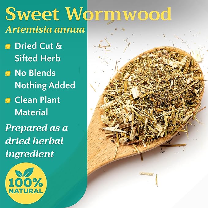 Sweet Wormwood Artemisia Annua Tea - Dried Cut &amp Sifted Herb - Natural Dry Loose Herbs Bulk 1lb (16 oz)