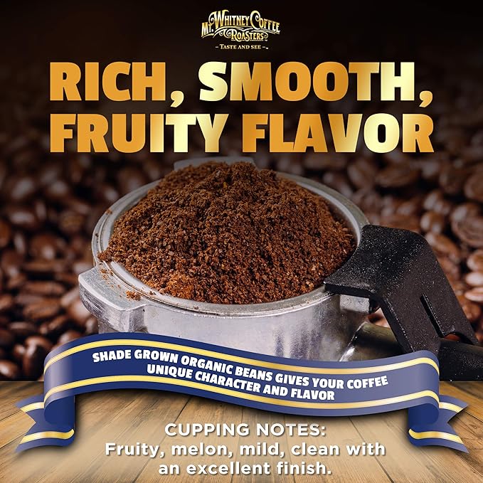 Mt. Whitney Organic Swiss Water Low Acid Decaf Coffee from Peru (Ground 12 Oz)
