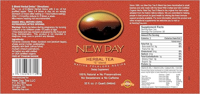Essiac Tea 32 Ounce Extract | Immune System Liver and Lymphatic Support | Based on Original Recipe and Made in the USA | Certified Organic and Wild Crafted Herbs | No Alcohol and Easy Preparation