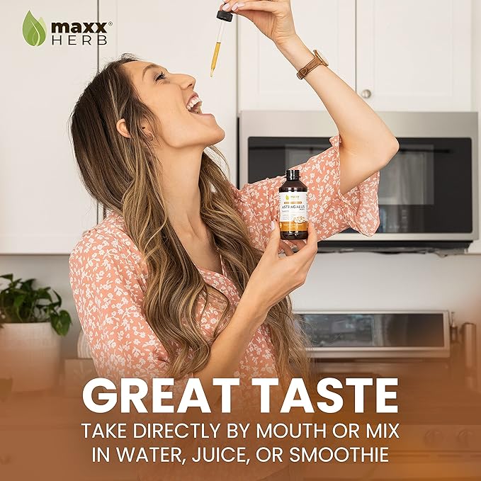 Maxx Herb Astragalus Root Extract - Max Strength Liquid Tincture Absorbs Better Than Capsules or Powder for Immune Support and Mental Clarity - 4 Oz Bottle (60 Servings)