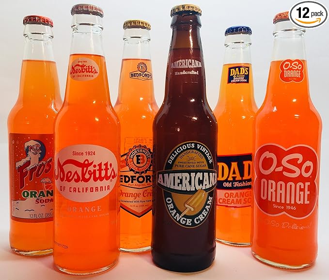 (Mix Case) Orange/Orange Cream Soda Lover 12 Pack