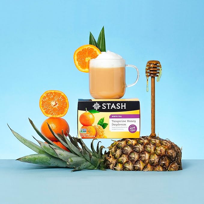 Stash Tea Tangerine Honey Daydream White Tea - Caffeinated Non-GMO Project Verified Premium Tea with No Artificial Ingredients 18 Count (Pack of 6) - 108 Bags Total