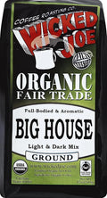 WICKED JOE Coffee Ground Big House Light &amp Dark Mix Roast 12-Ounce Bag (Pack of 6)