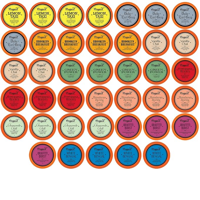 Prospect Tea Co. Sampler for Keurig K-Cup Makers Assorted Variety Pack 40 Count