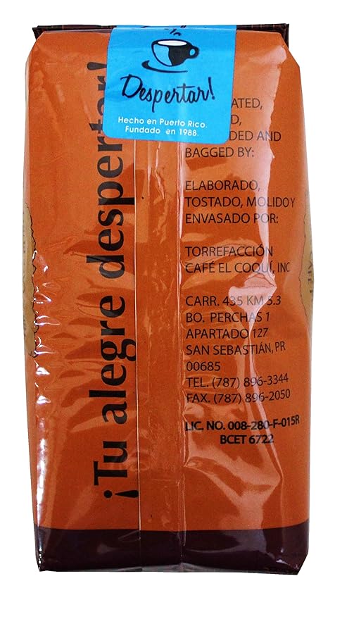 Cafe D'aqui 100% Pure Ground Coffee From Puerto Rico Mountains 14 oz. Bags (3 Pack)