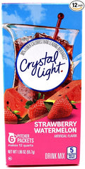 Crystal Light Strawberry Watermelon Drink Mix 12-Quart Canister (Pack of 12)