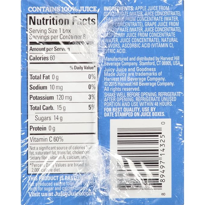 Juicy Juice Berry 4.23 Ounce Boxes 8 Count (Pack of 5)