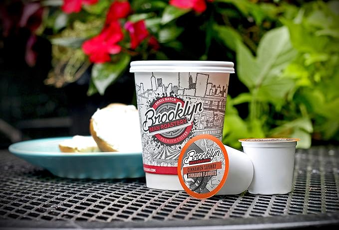Brooklyn Beans Flavored Coffee Pods Compatible with K Cup Brewers Including 2.0 Cinnamon Subway 24 Count