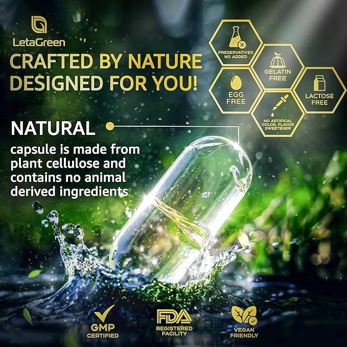Organic Lions Mane Supplement Capsules - 120 Real Mushrooms Lion's Mane Capsules with Ginkgo Biloba Herb Bacopa Monnieri L Theanine L Tyrosine - Mushroom Complex for Daily Wellness