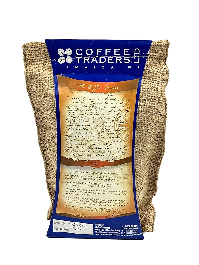 Jamaica Blue Mountain Coffee Certified 100% Pure Roasted Ground 1 Lb