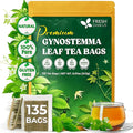 FreshDrinkUS Premium Gynostemma Tea Bags (Jiaogulan) | 135 Count | Naturally Smooth &amp Earthy Caffeine-Free Herbal Tea – Plant-Based Tea Bags for Daily Enjoyment. Caffeine Free Sugar Free. Vegan
