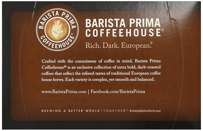 Barista Prima Coffeehouse Coffee Keurig K-Cups Italian Roast 72 Count